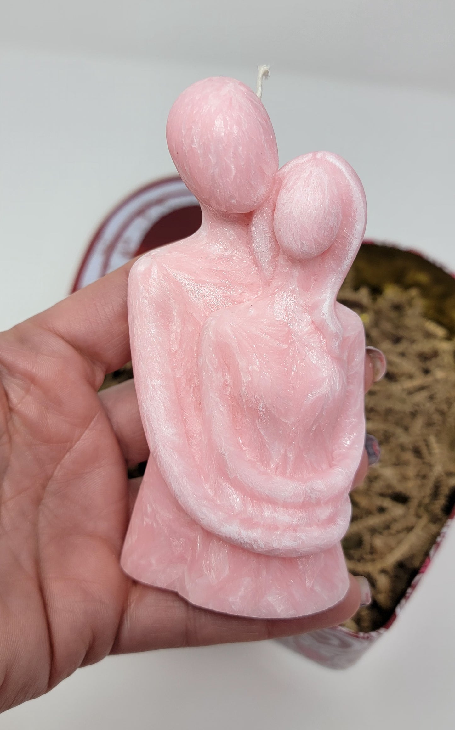 Valentines Day Heart Shaped Gift Box, Unique Candle and Chakras Crystals Gift Set - Gift set for Valentines Day with crystal and candle