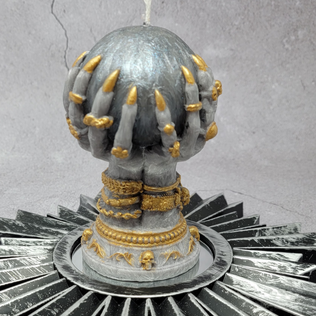 DIPRANA Crystal Ball Surprise Candle with Mystery Gemstones - Handcrafted Elegance and Eco-Friendly Luxury