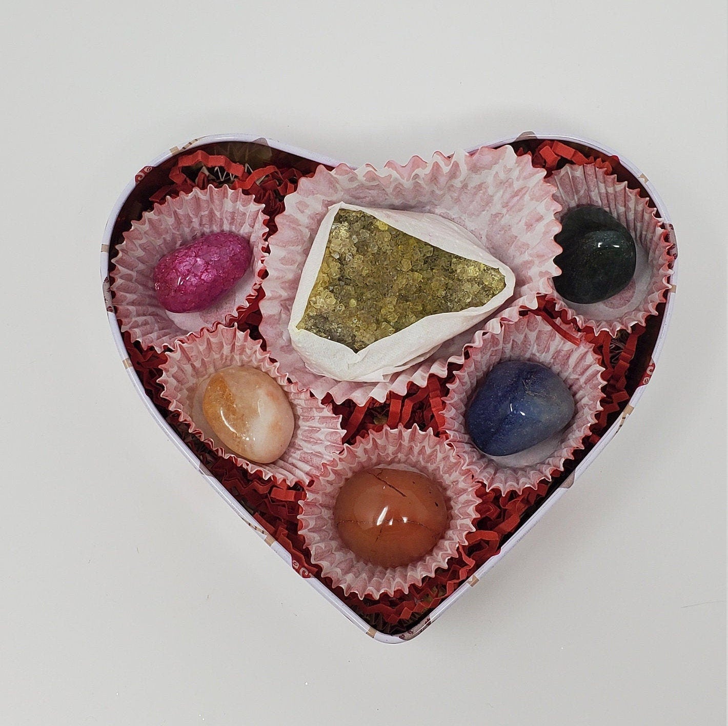 Crystal Chocolate Box, Heart shaped box of crystals
