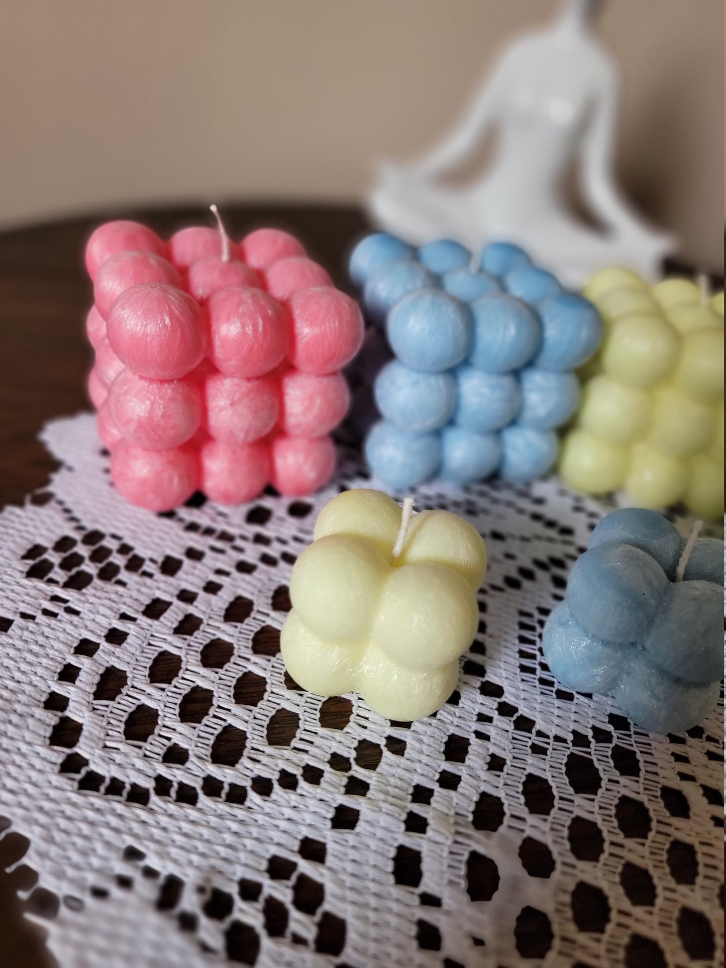 Bubble Cube Unique Candle