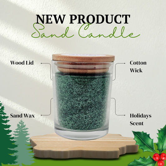 Christmas Tree-Scented Sand Candle: Embrace the Holidays with Fragrant Elegance