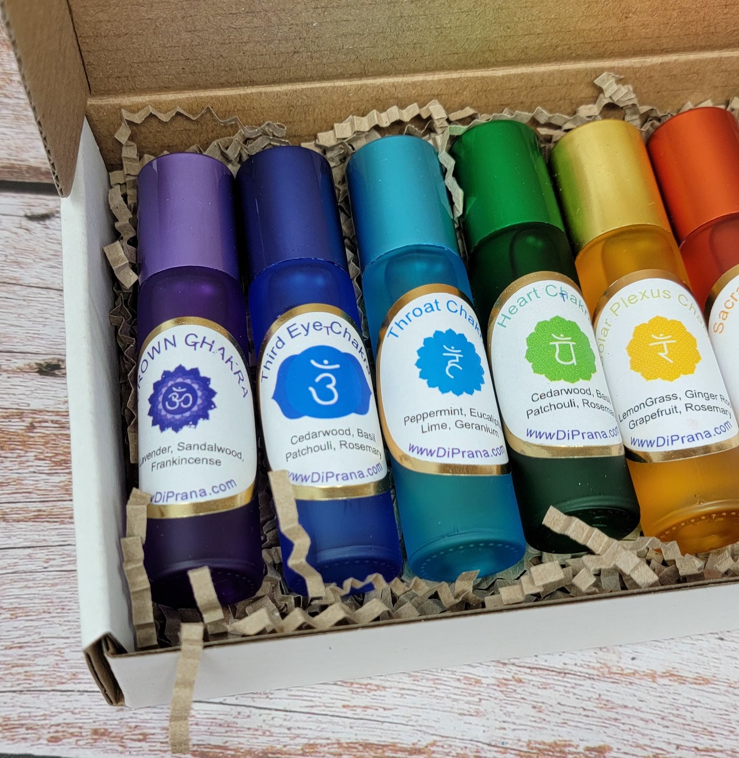 Chakra Crystal Set Intention Oils Reiki Infused Chakra Oils - Chakras Oil Blend