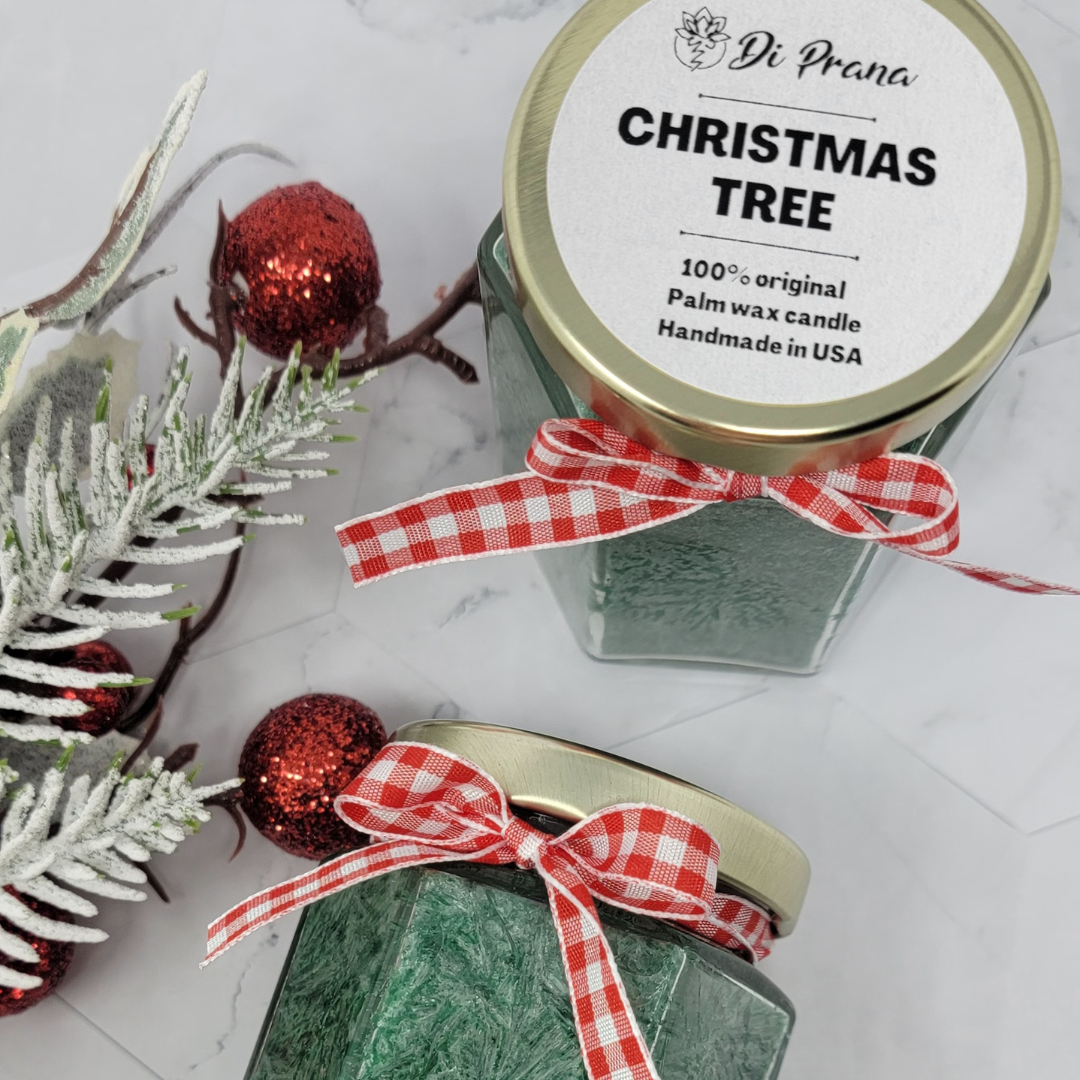 Christmas Tree Scented Candle, 6,5oz | Handmade in the USA| Made with 100% Palm Wax