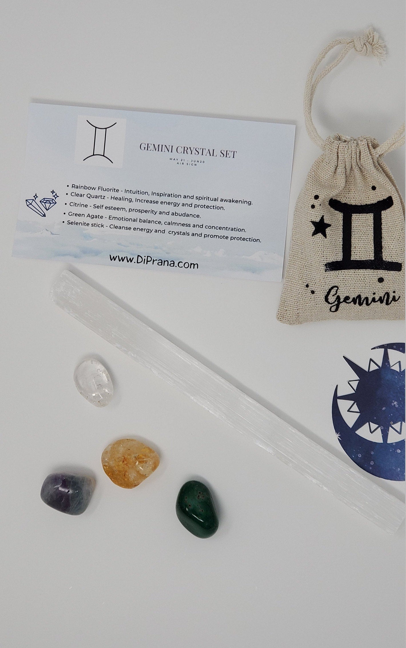 Zodiac Gemini Crystal Set |Gemini Zodiac Crystal Set