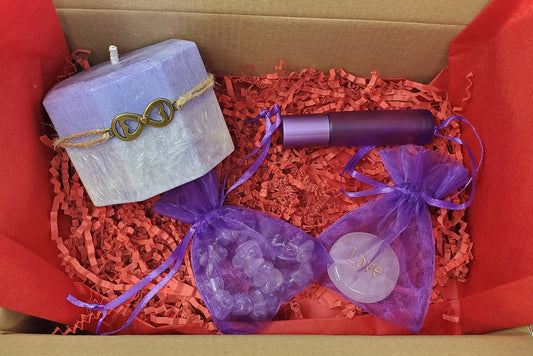 Gift box Amethyst Crystals