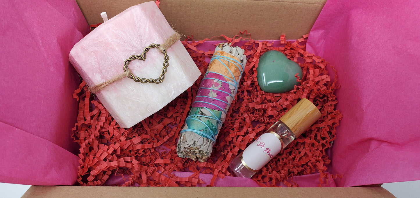 Crystal Candle self care box - Cleanse and self care box