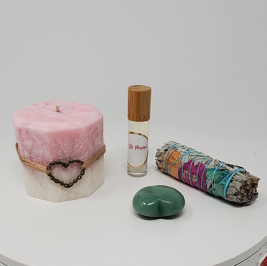 Crystal Candle self care box - Cleanse and self care box