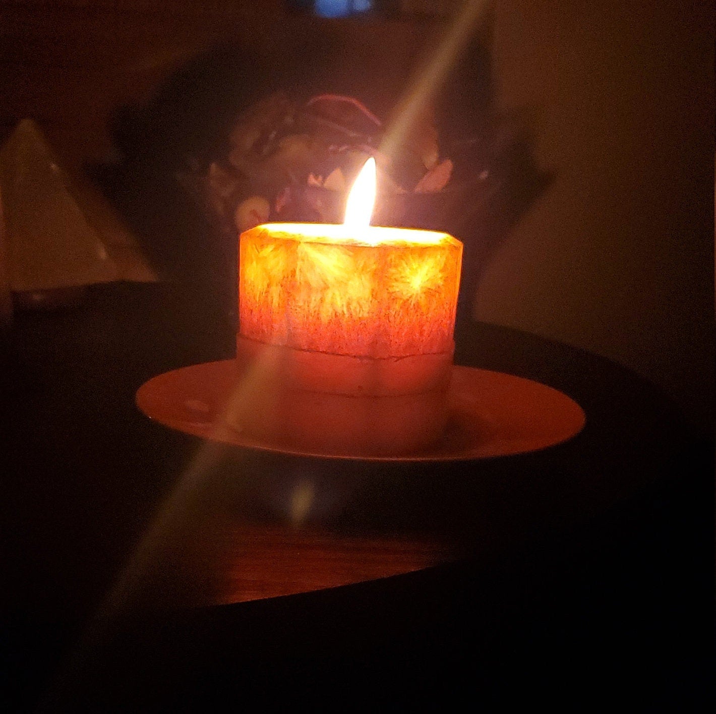 Candle with Hidden Crystal Inside