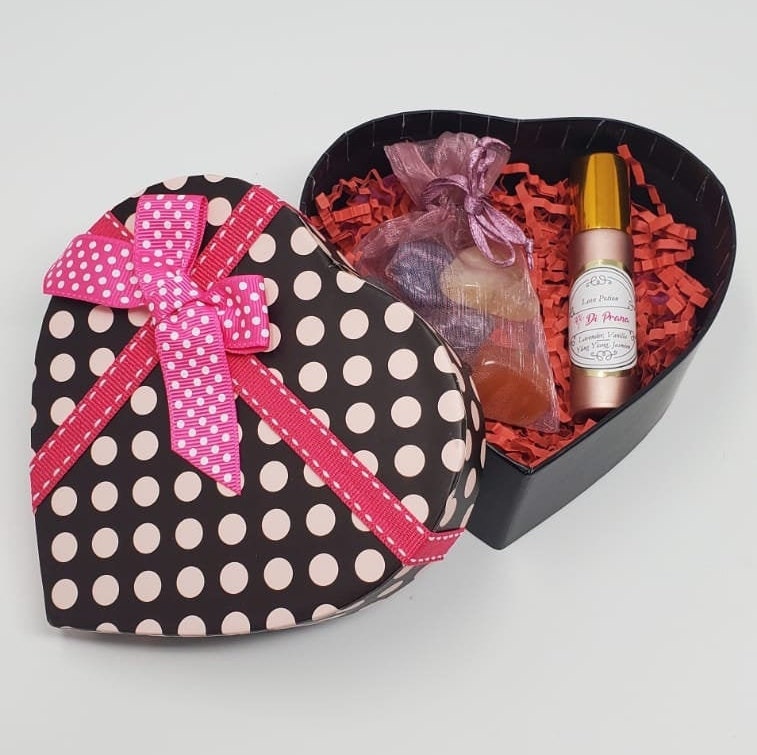 Crystal Heart Box, Valentines gift box, Heart Crystal Box, Self Love Gift box