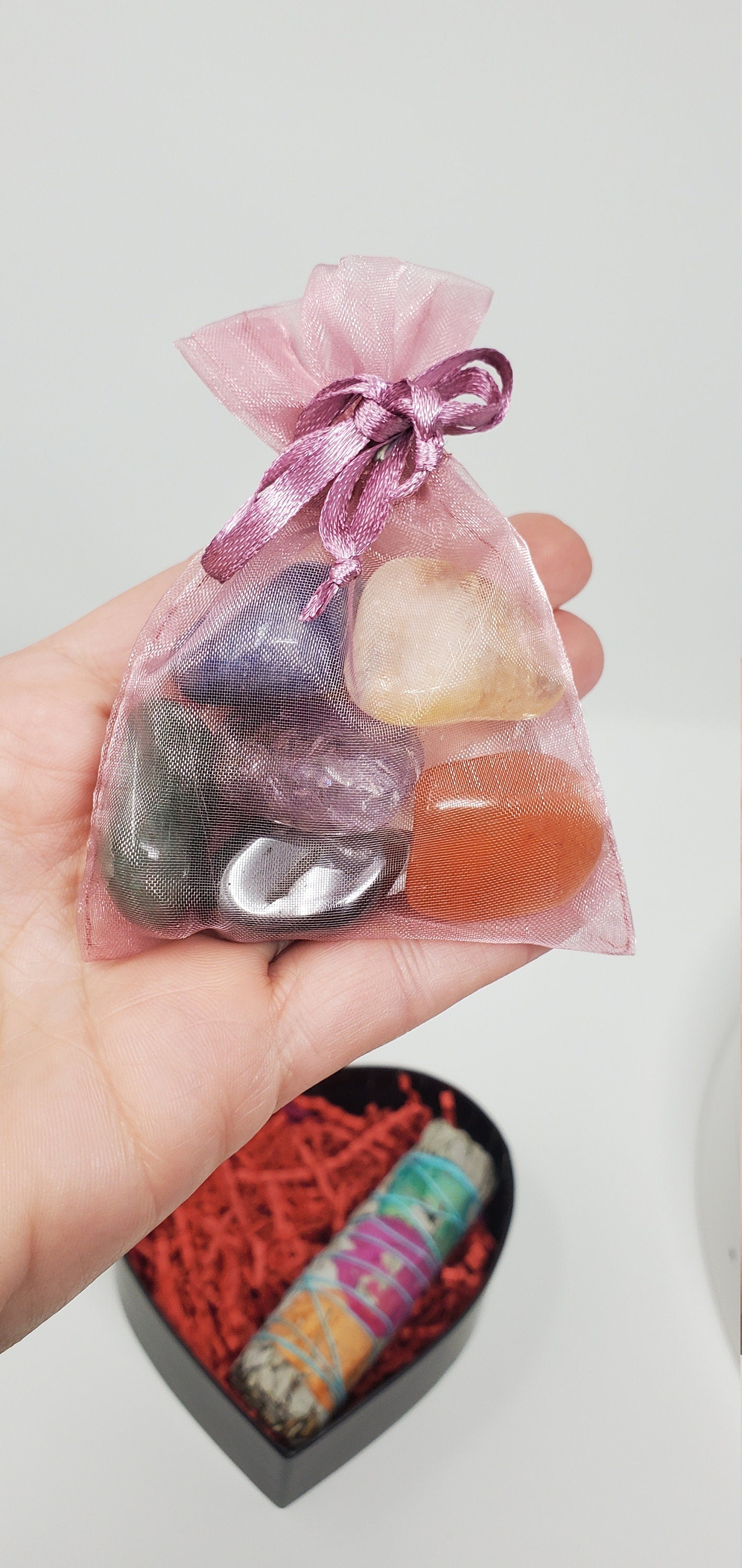 Crystal Heart Box, Valentines gift box, Heart Crystal Box, Self Love Gift box