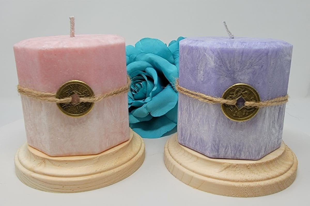 Feng Shui Candle with Crystals Inside