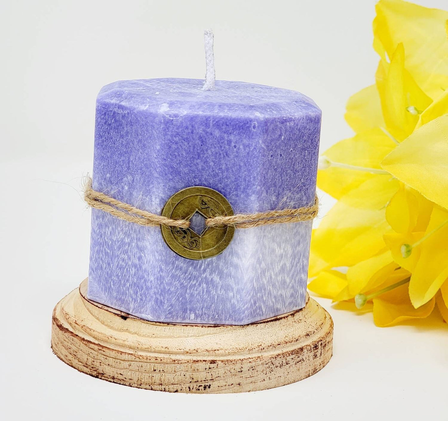 Feng Shui Candle with hidden crystals, Money and Abundance Candle