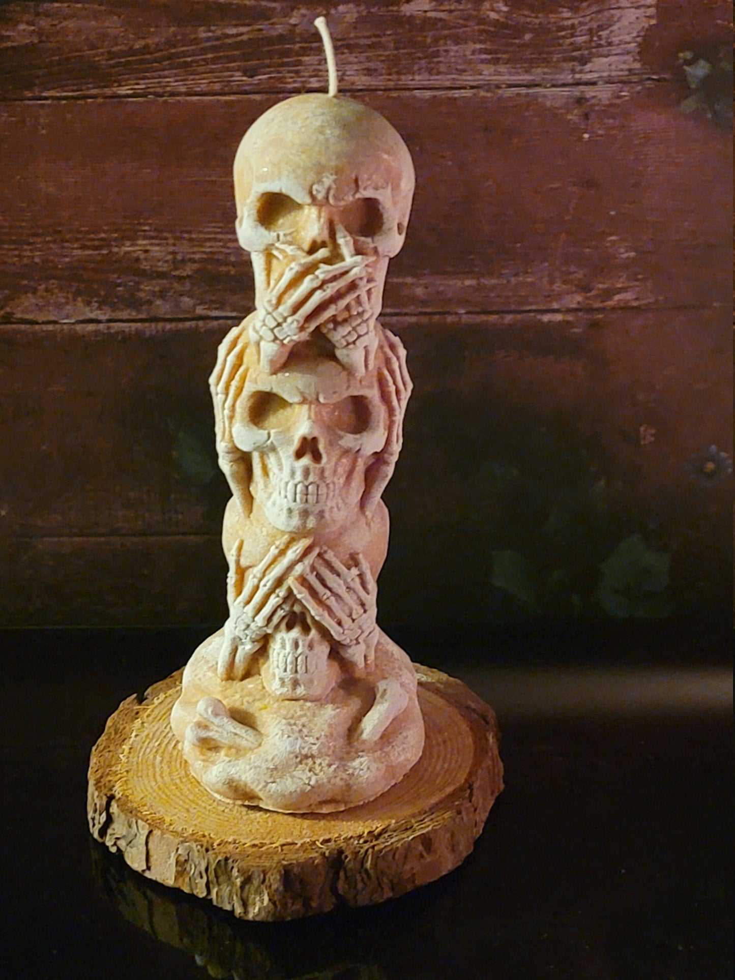 Halloween Candle  Skull Candles, Speak/Hear/See No Evil Skulls