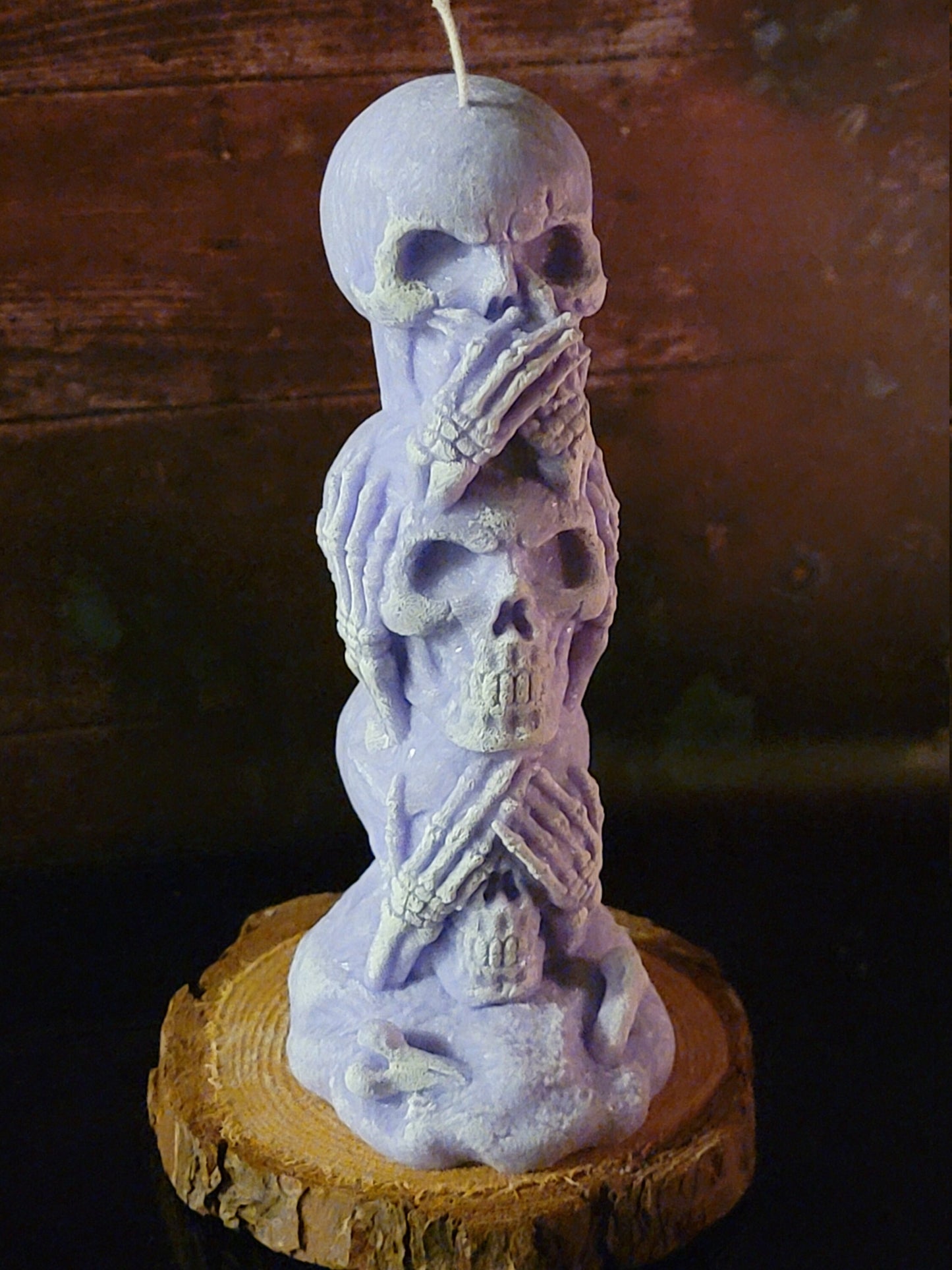 Halloween Candle  Skull Candles, Speak/Hear/See No Evil Skulls