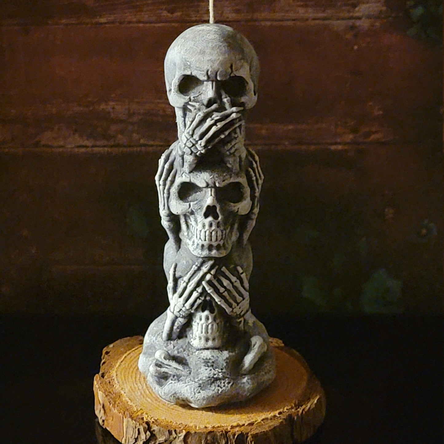 Halloween Candle  Skull Candles, Speak/Hear/See No Evil Skulls