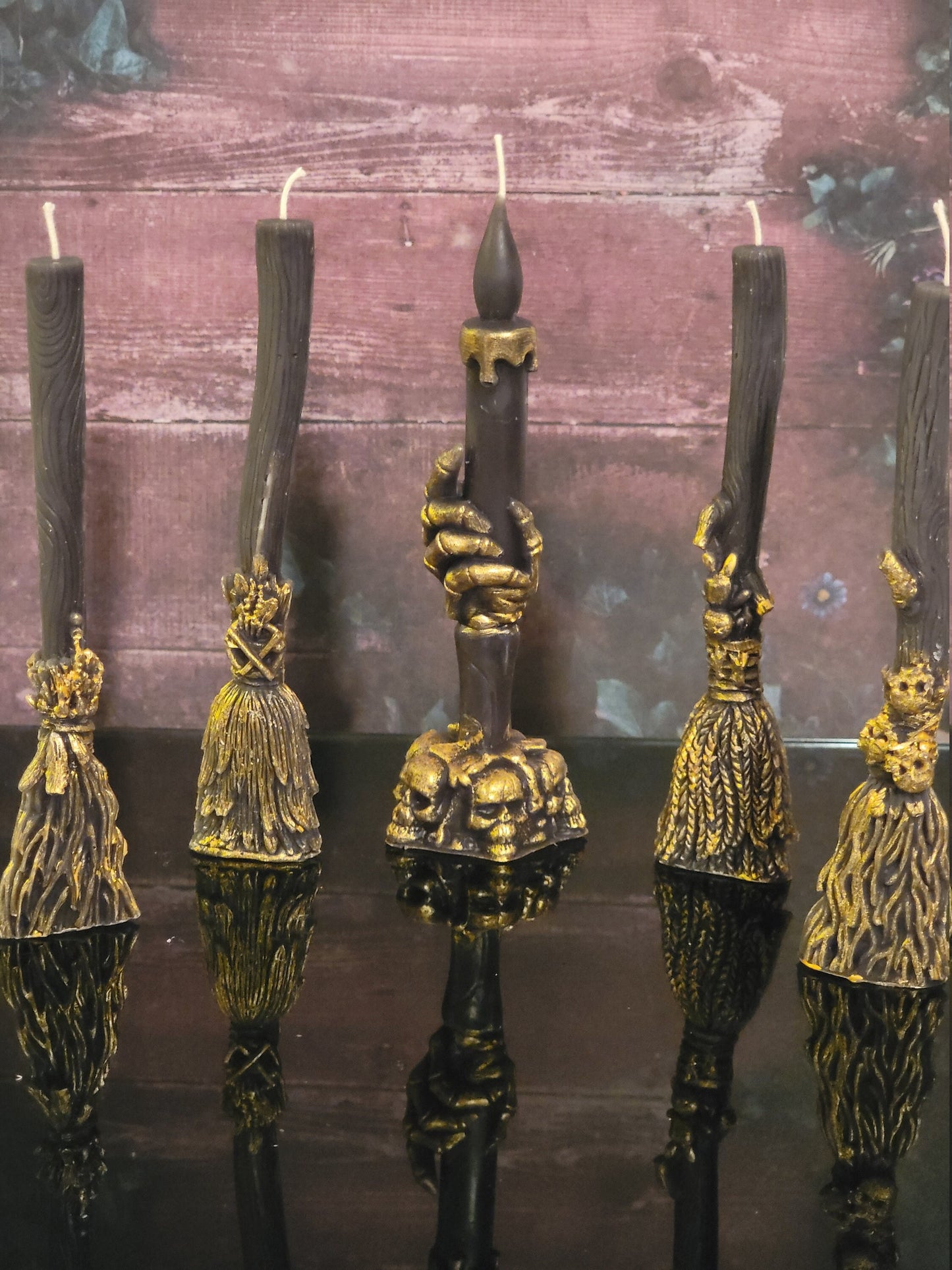 Witch Broom Candles - Halloween Scented Candles