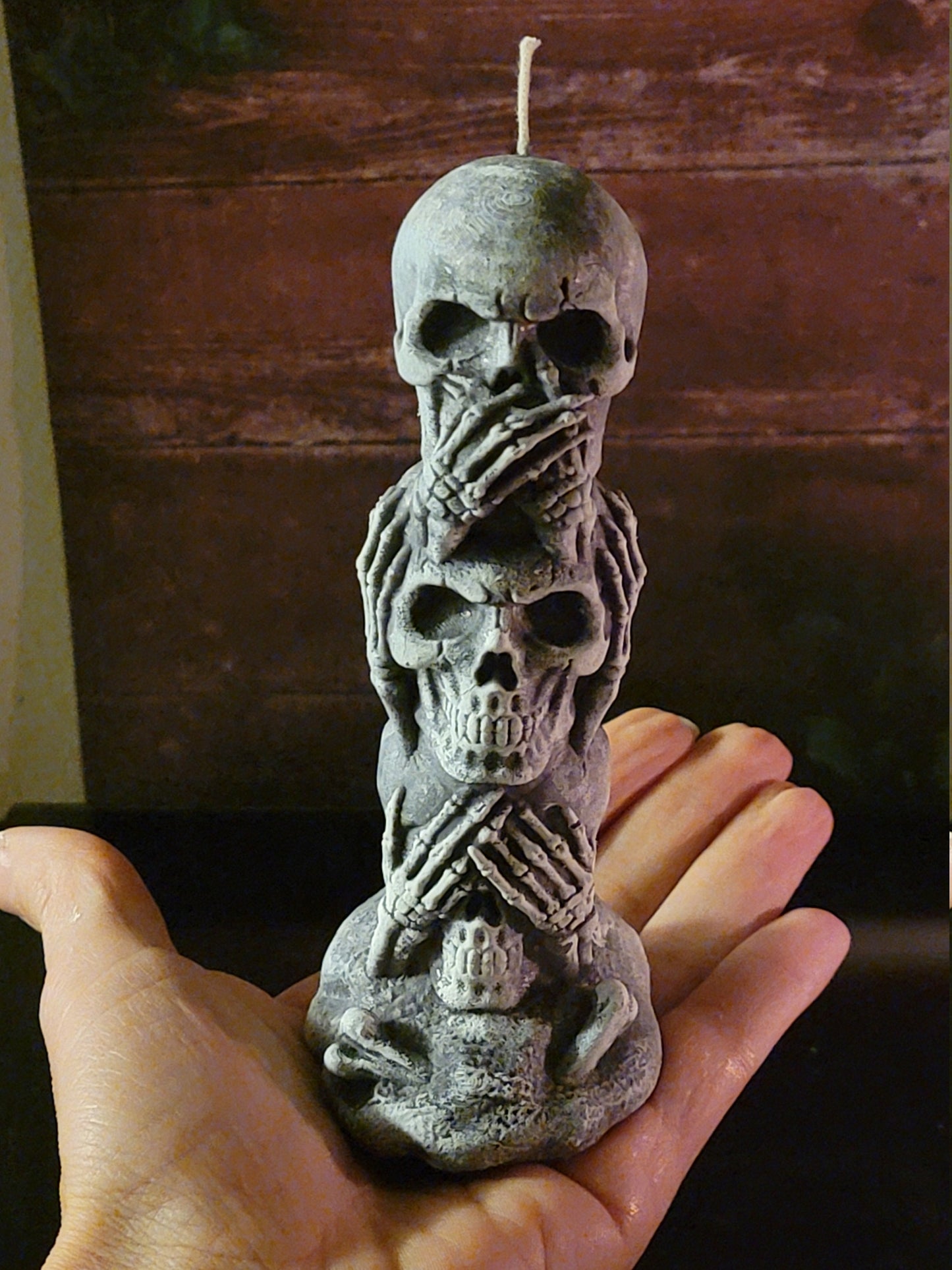 Halloween Candle  Skull Candles, Speak/Hear/See No Evil Skulls