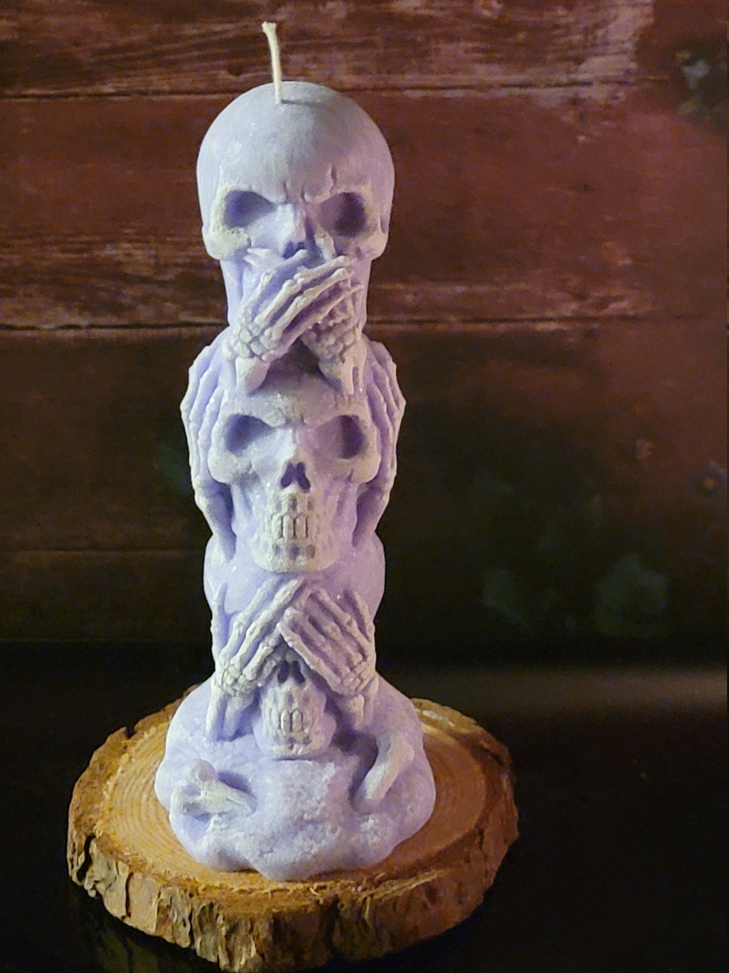 Halloween Candle  Skull Candles, Speak/Hear/See No Evil Skulls