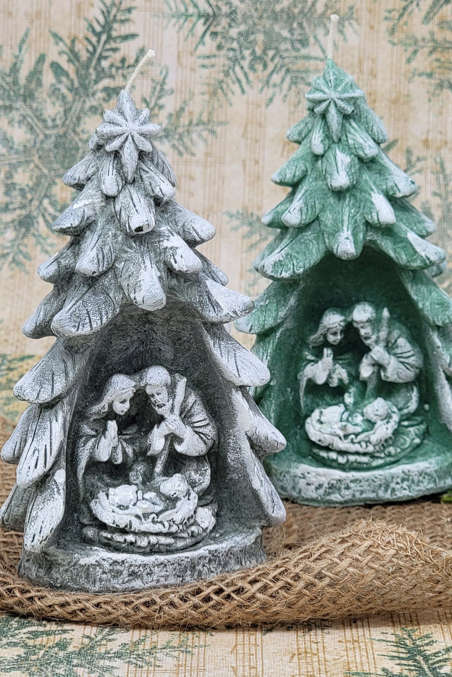 DIPRANA Christmas Candle  with Nativity, Nativity Scene candle, Christmas Candles