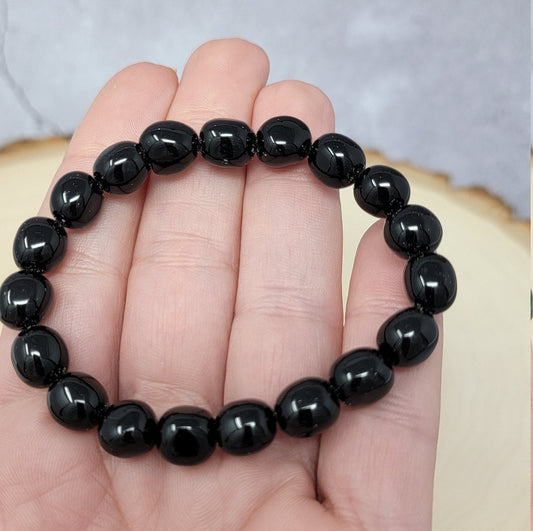 Jewelry Obsidian Crystal Bead Bracelet 8mm, Genuine Gemstone Bracelet