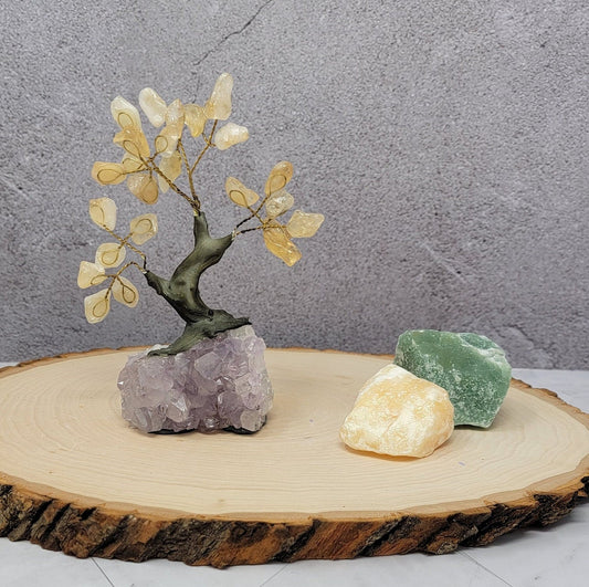 Feng Shui Crystal Tree - Home Decor  Citrine Gemstone Tree