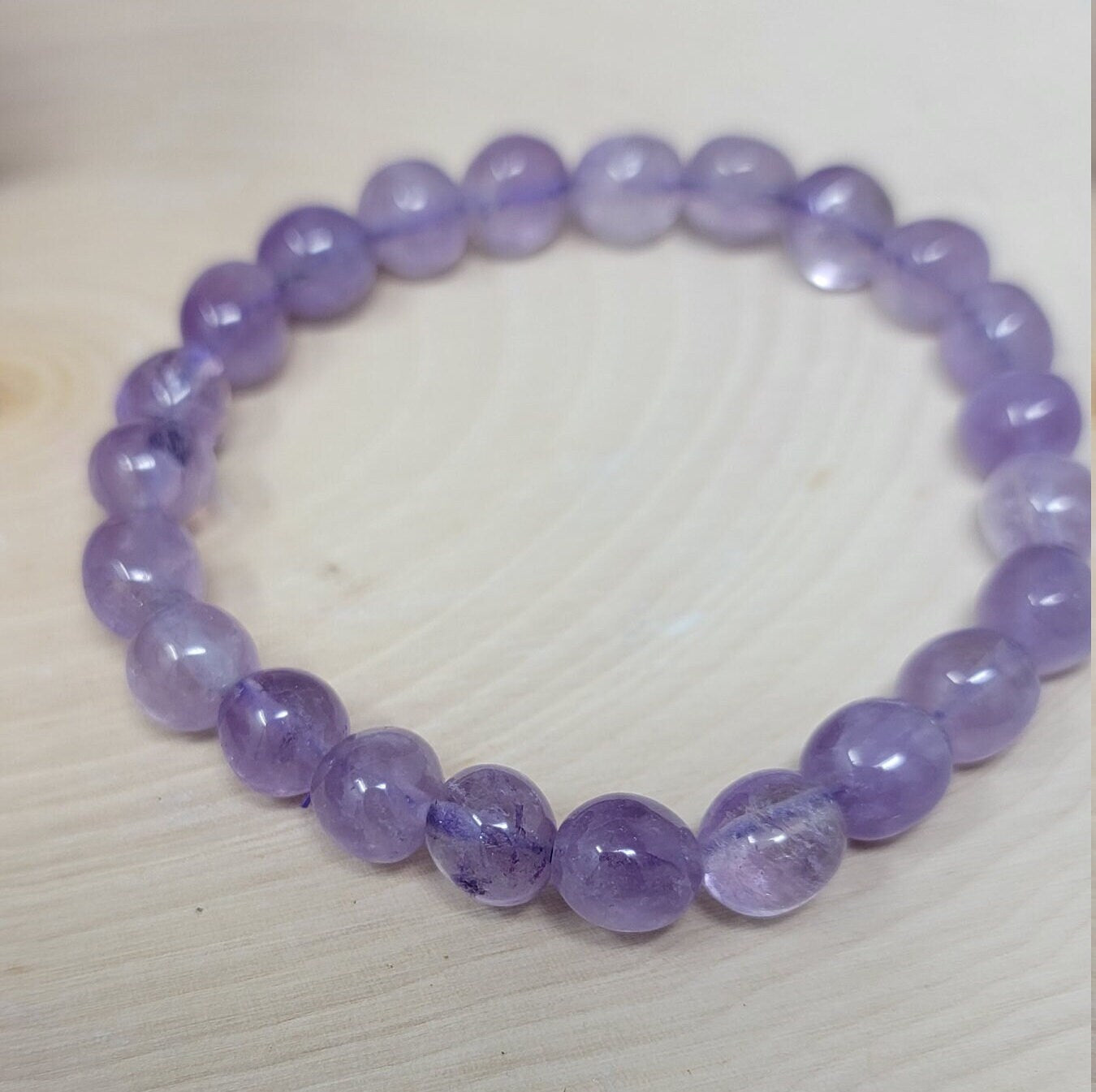 Jewelry Amethyst Crystal Bead Bracelet 8mm