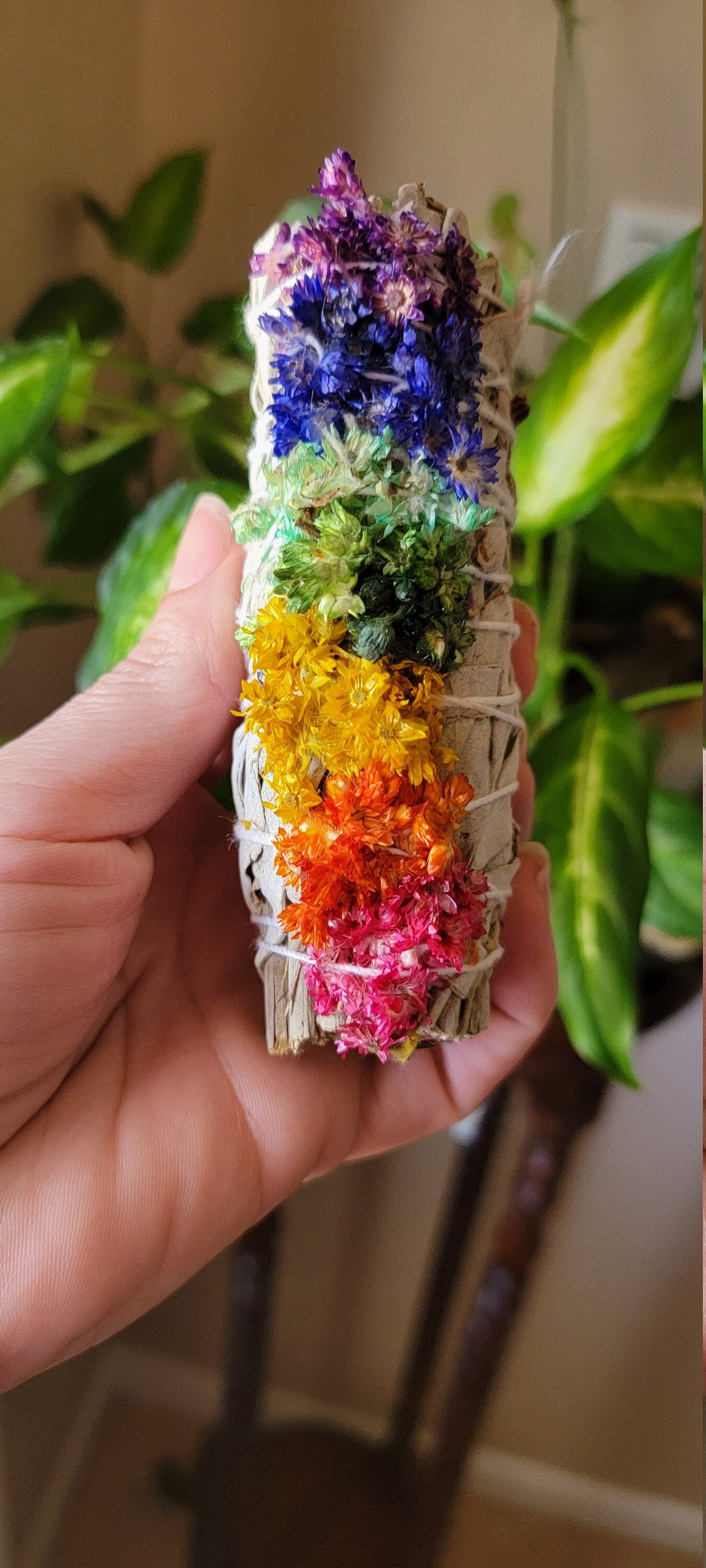 Smudge 7 Chakra Sage Floral